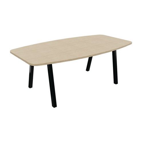 Table Tonneau Partage 200 X 100 Cm Chêne / Noir