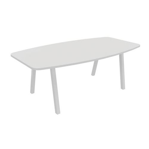 Table Tonneau Partage 200 X 100 Cm Blanc / Blanc