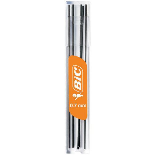 BIC - Mines pour porte-mine HB 0.7mm B - Haute résistance, anti-casse - Lot de 3 tubes
