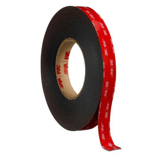 3M - Ruban mousse acrylique double face VHB 5925F - 19mm x 33m Noir - Adhésif haute performance 0.6mm