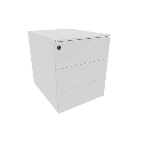 Caisson Métal L.42xp.533xh.505 Cm 3 Tiroirs Blanc