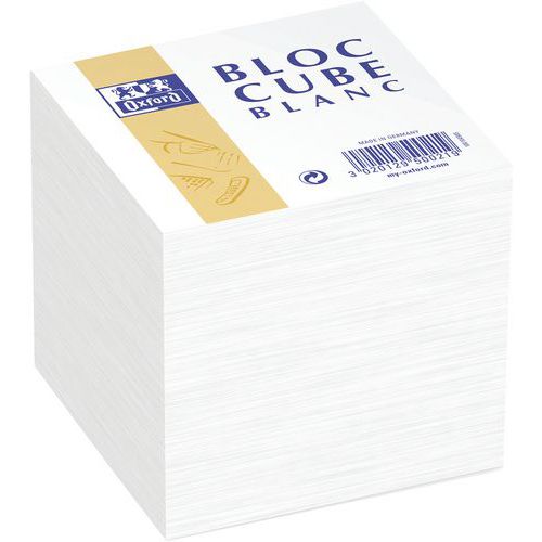 Bloc Cube 90x90 80g Blanc