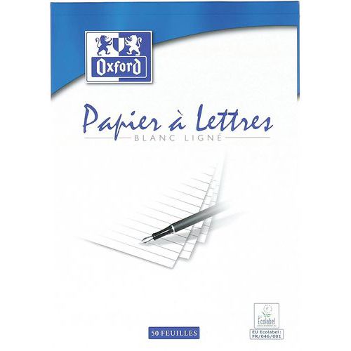 Bloc De Correspondance Endossé A5 100p 80g Ligné 8mm