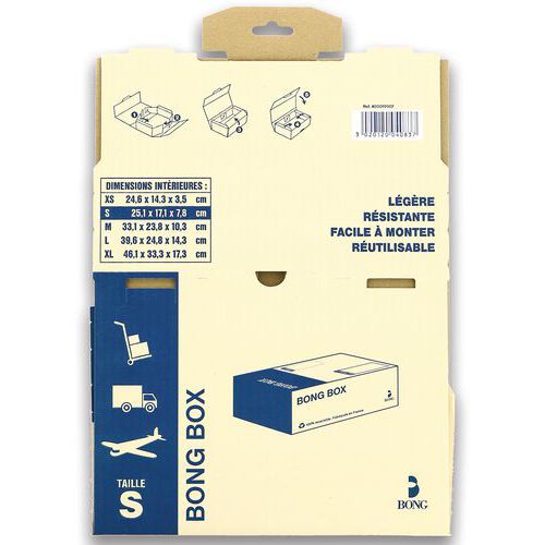Boite Colis Postal Bong Taille S 251x171x78