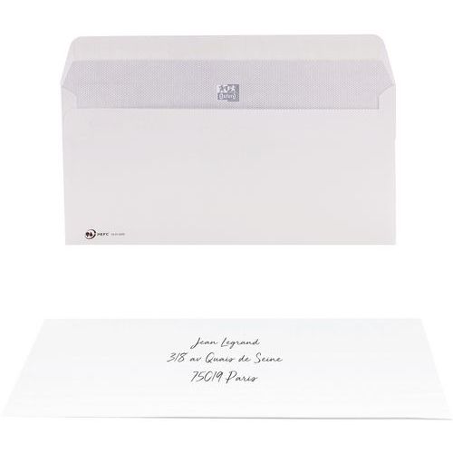 Enveloppes 110x220 Auto Adhésives Sans Fenêtre Blanche
