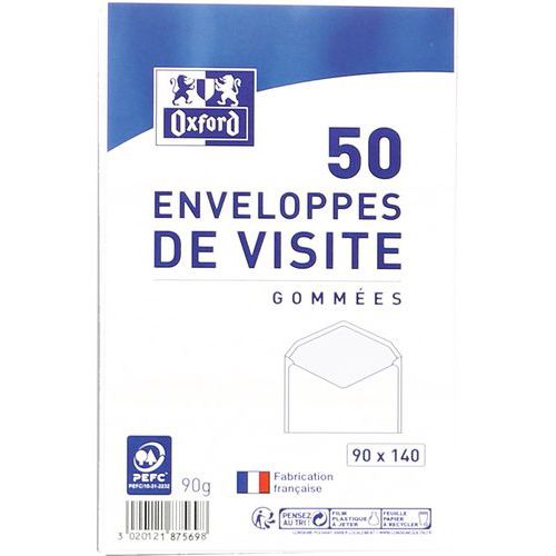 Enveloppes 90x140 Gommées De Visite