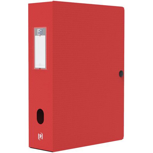 Boite Oxford Memphis 24x32 Dos 80mm Polypro - Rouge