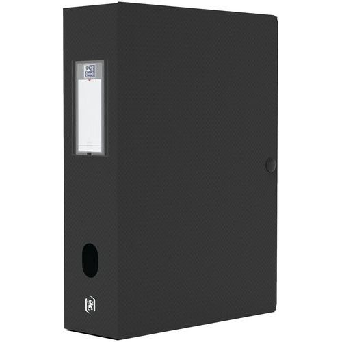 Boite Oxford Memphis 24x32 Dos 80mm Polypro - Noir