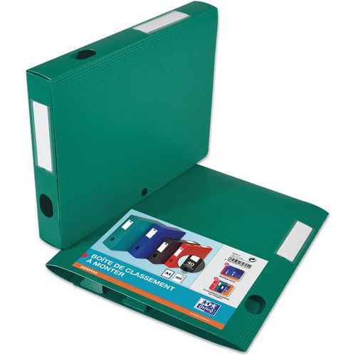 Boite Oxford Memphis 24x32 Dos 40mm Polypro à Plat - Vert