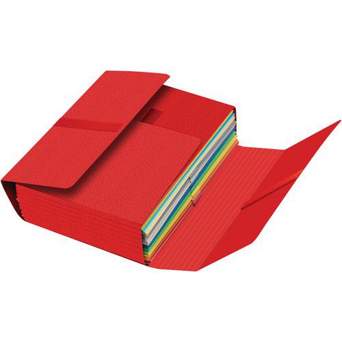 Chemise Jumbo 24x32 Carte Lustrée - Rouge