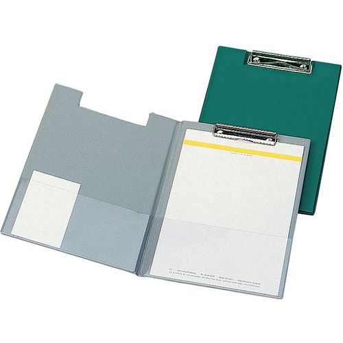 Porte Bloc A4 Double Pince En Haut Pvc - Assorti