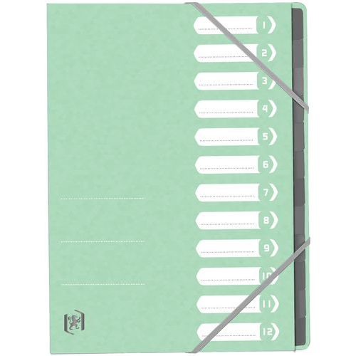 Trieur Agrafé Oxford Topfile+ A4 12 Positions - Assorti