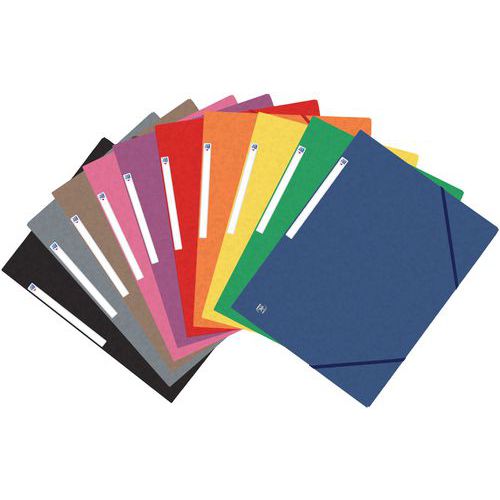 Chemise Elastique 3 Rabats Oxford Topfile+ A4 - Assorti