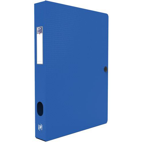 Boite Oxford Memphis 24x32 Dos 40mm Polypro - Bleu