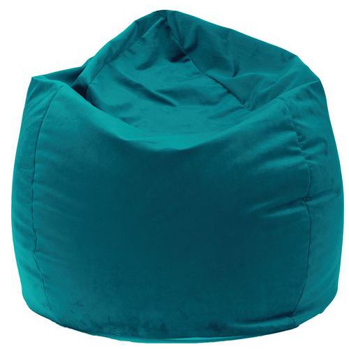 Pouf Poire William Velvet Bleu Paon