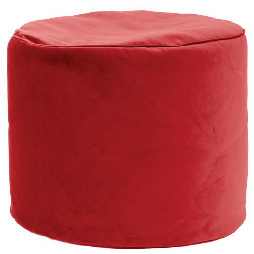 Pouf Rond Marilyn Velvet Rouge Scarlet