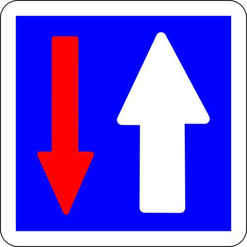 Panneau De Signalisation C18 Cl1 Prio Circula. Sens Inverse