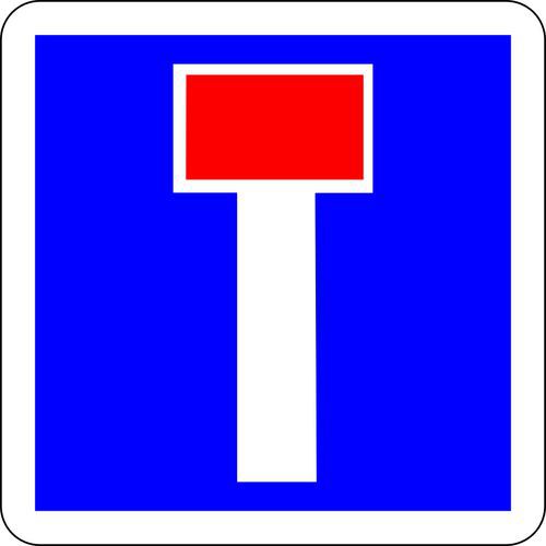 Kelias - Panneau C13a Impasse Carré 500mm Classe 2 - Signalisation Routière France - Voirie