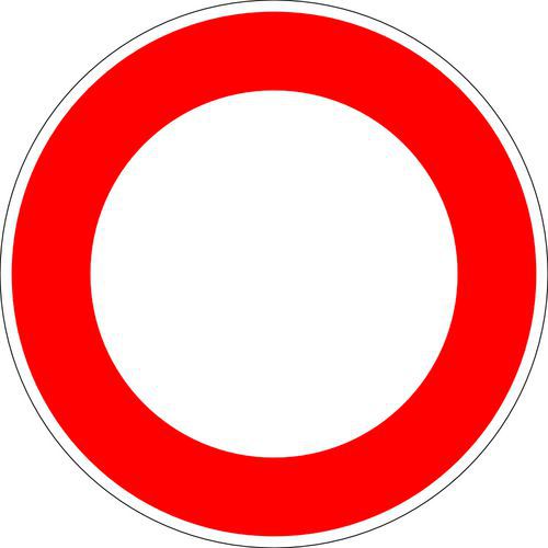 Kelias - Panneau Signalisation B0 Circulation Interdite Rond Aluminium 650mm Classe 2
