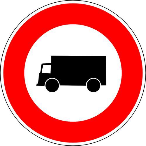 Kelias - Panneau B8 Accès Interdit Marchandises - Rond 650mm Aluminium Classe 2 - Signalisation Routière France