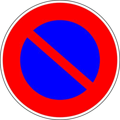 Kelias - Panneau Stationnement Interdit B6A1 Aluminium Rond Ø 650mm Classe 2