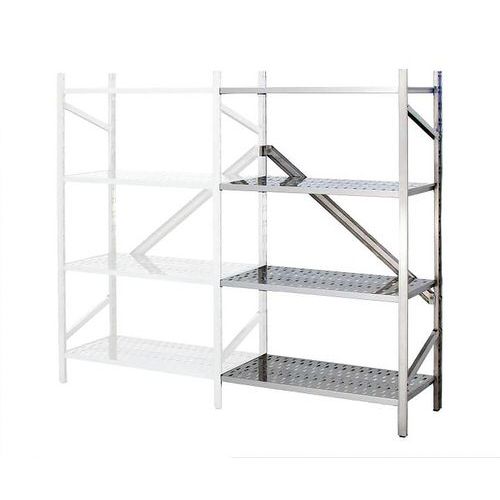 Actiwork - Rayonnage médical inox ajouré - 1150x400x1816mm - 4 niveaux - Charge 440kg - Montage sans outils