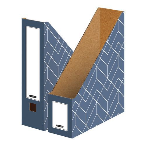 Lot de 5 - Porte-revues Déco Bleu Ardoise - Bankers Box
