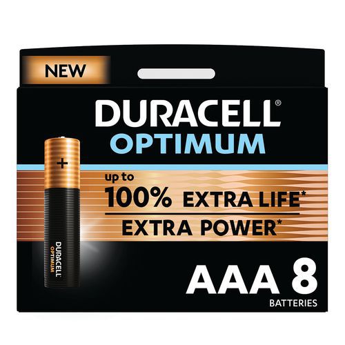 Duracell 8 Pile Alcaline Optimum Aaa - 8 Unités - Duracell