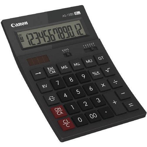 Canon 1 Calculatrice 12 Chiffres Grise As-1200 Hb - Canon