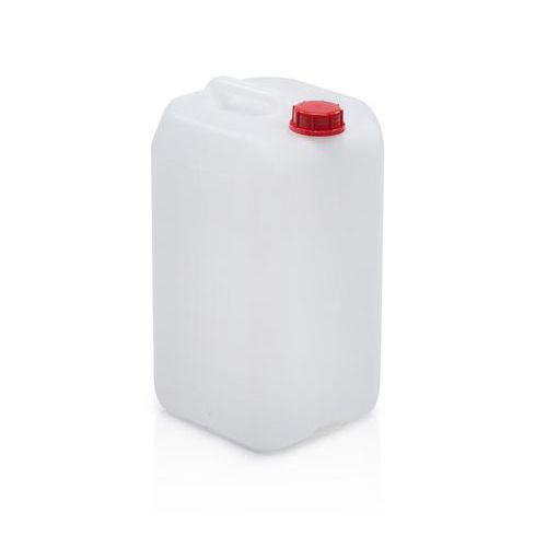 Bidon en plastique 25 L Blanc - Polyéthylène - Usage alimentaire - Norme UN Transport