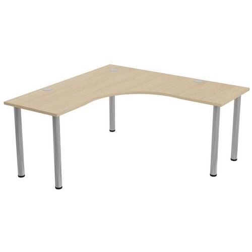 Bureau Tubo Symétrique 160 X 160 Cm Chêne Alu