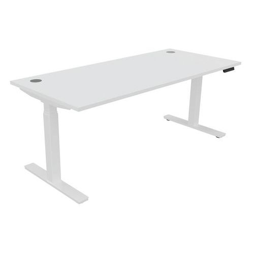 Buronomic - Bureau électrique réglable EVO 180x80 cm Blanc - Hauteur 65-130 cm - Charge 100 kg - Éco-responsable