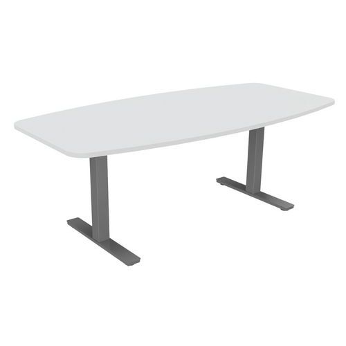Table Tonneau Haut.réglable Ã‰lectr. Evo 200x100 Cm Blanc/alu