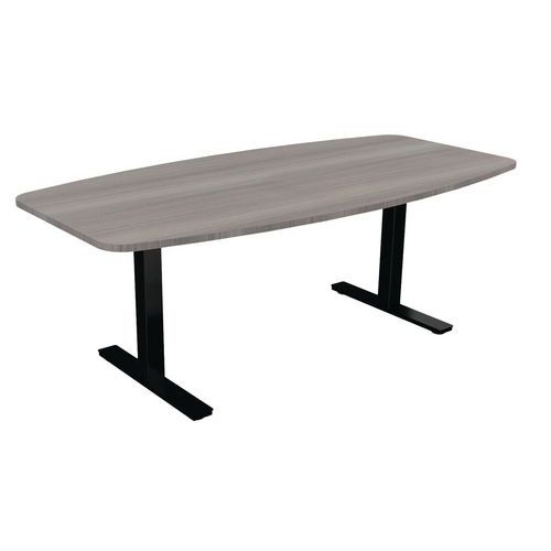 Table Tonneau Haut.réglable Ã‰lectr. Evo 200x100 Cm Cèdre/noir