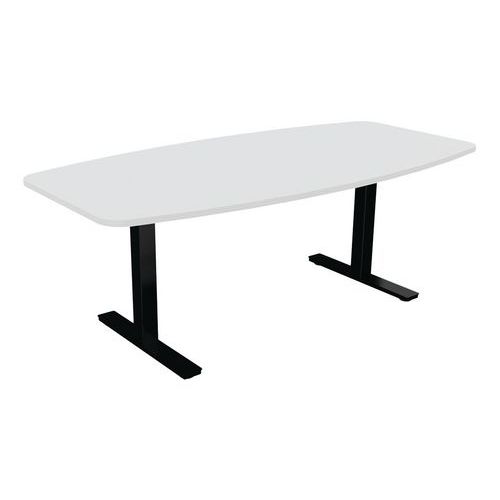 Table Tonneau Haut.réglable Ã‰lectr. Evo 200x100 Cm Blanc/noir