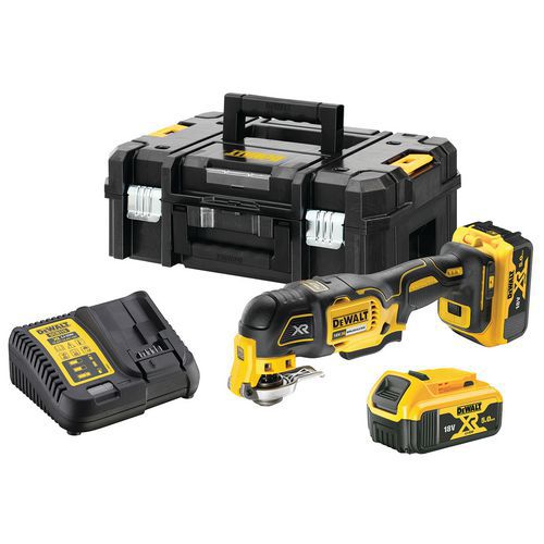 Dewalt - Multi-cutter XR 18V 5Ah - 35 accessoires, 2 batteries, coffret