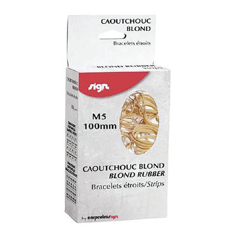 Boite De Bracelet Caoutchouc Blond Étroits 100g - 100mm