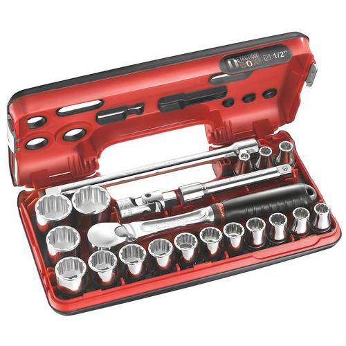 Coffret DBOX douilles 1/2 12 pans métriques - SL.DBOX112 Coffret DBOX douilles 1/2 12 pans métriques - SL.DBOX112
