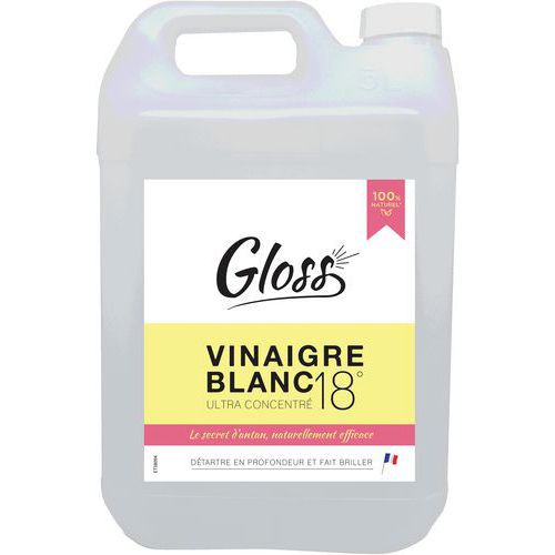 Vinaigre Blanc Liquide Ultra Concentré 18Â° 5l
