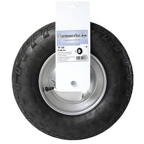 Roue pneumatique complète 3.50-8 (4pr) de Rechange pour brouette modèle