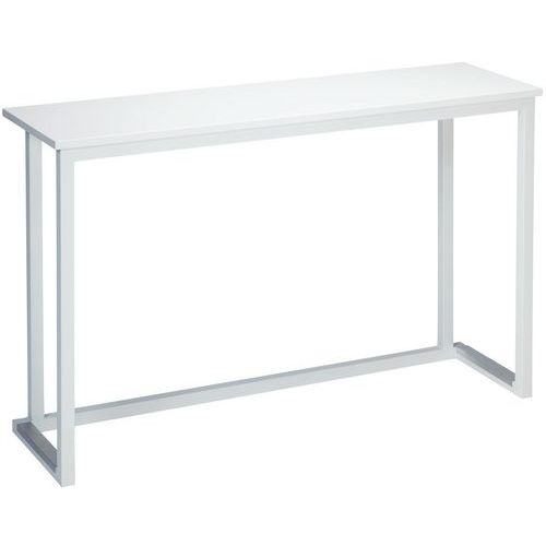 Table De Bar Kubo Wall Acier Blanc 120 X 35 X 74 Cm