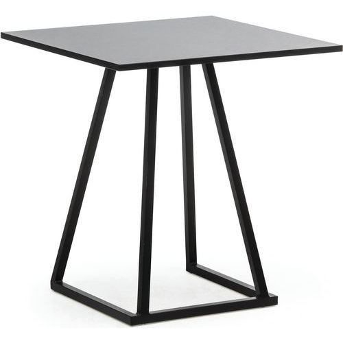 Table Linea Dinner 70x70x74cm Noir Mélamine Noir
