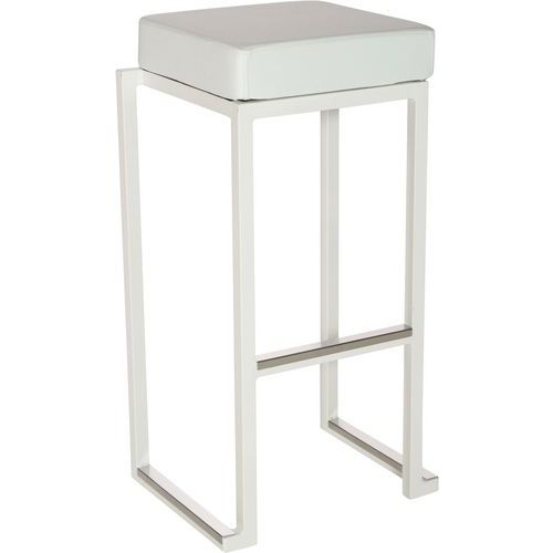 Tabouret De Bar Empilable Kubo Smart Cuir Artificiel Blanc