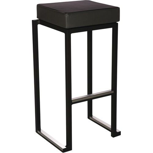 Tabouret De Bar Empilable Kubo Smart Cuir Artificiel Noir