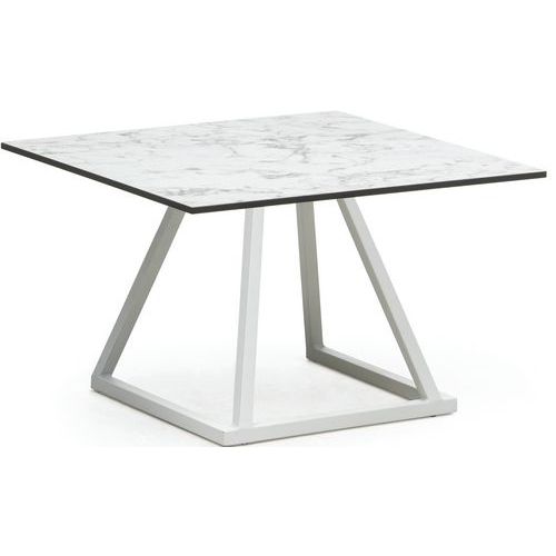 Table Linea Loungeblanc70x70x45cm Compact Marble