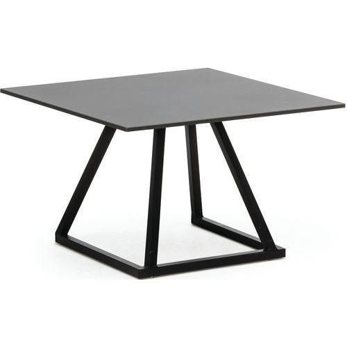Table Linea Loungenoir70x70x45cm Compact Noir