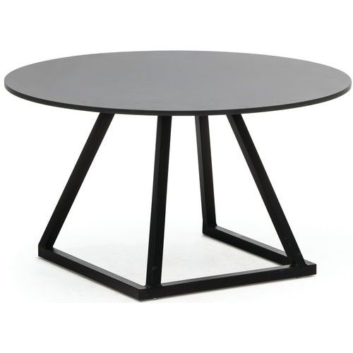 Table Linea Loungenoird80 Cm Compact Noir