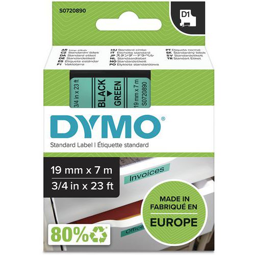 Dymo 1 Cassette De Ruban D1 Largeur 19 Mm - Dymo