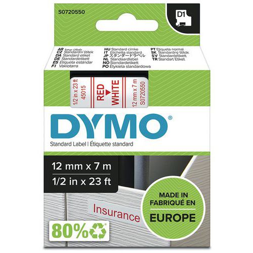 Dymo 1 Cassette De Ruban D1 Largeur 12 Mm - Dymo