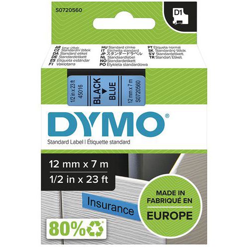 Dymo 1 Cassette De Ruban D1 Largeur 12 Mm - Dymo